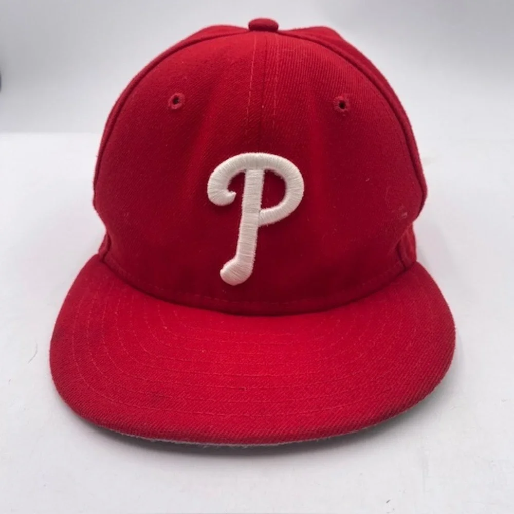 PHILLIES New Era 9FIFTY Snapback Hat Youth Red Embroidered MLB Baseball P Logo